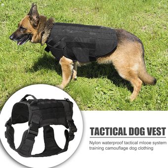 arnés K9 Chaleco táctico impermeable para perro ropa transpirable para perro militar chaleco duradero de entrenamiento de tamaño ajustable para perro de caza #Army Green 