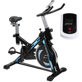 Bicicleta estática giratoria con monitor digital, bicicleta fija para  interiores con resistencia ajustable, gimnasio en casa, ejercicio de fitness