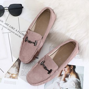 Zapatos planos de piel auténtica para mujer mocasines informales pa Zapatos planos de piel auténtica para mujer mocasines informales pa