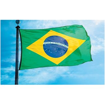 Bandera Brasil 1.50x90cm Exterior Grande