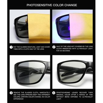 Gafas De Sol Fotocrómicas Cuadradas Polarizadas Para Hombres 