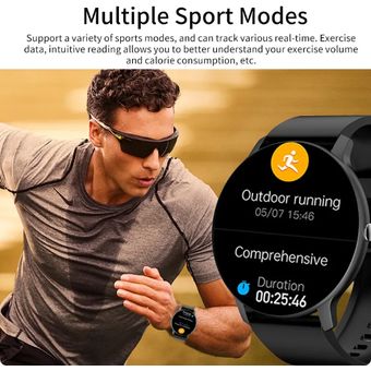 2024 Reloj Inteligente Hombres Llamada Bluetooth Pulsera De Fitness  Impermeable Pantalla Del Tiempo Smartwatch Para Vivo Huawei Xiaomi Teléfono