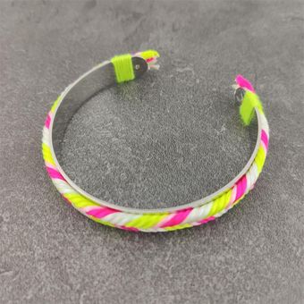 Pulsera Flexible Con Cuentas De Goma Con Borlas De Colores 