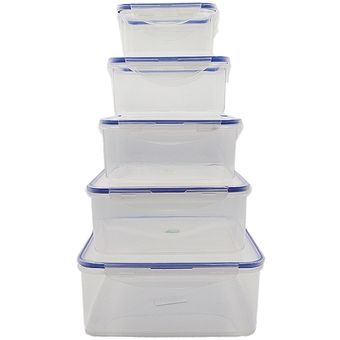 Recipientes de vidrio hermetico set X5 con tapas para almacenar alimentos  MICA