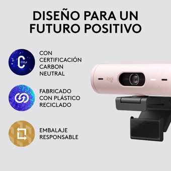 CÁMARA WEB LOGITECH BRIO 500 FULL HD - ENFOQUE Y ENCUADRE AUTOMÁTICO -  Blanco — Cover company