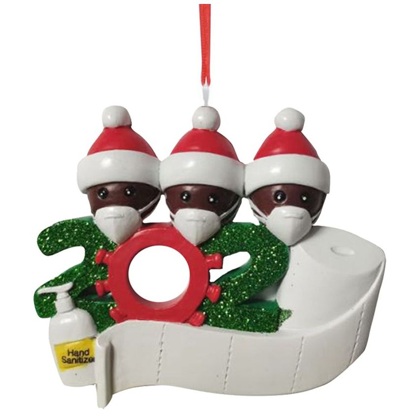 DIY Nombre Saludos Máscara Muñeco de nieve Árbol de Navidad Colgante Colgante Ornamento de Navidad Decoraciones de vacaciones
