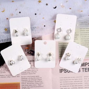 Pendientes De Señora Estrellas De Perlas Orejas Mariposas En 