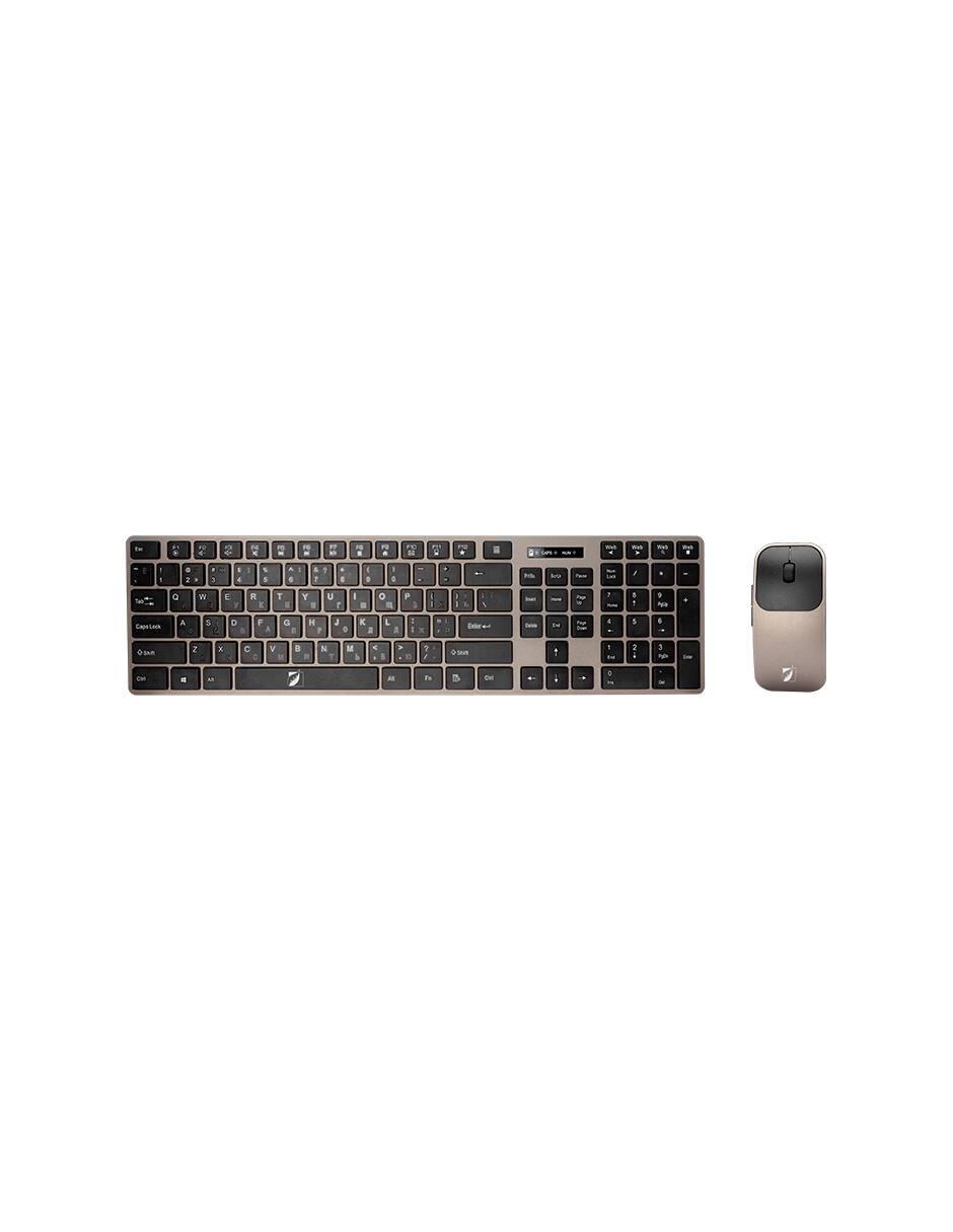 Kit inalámbrico de teclado y mouse multimedia con 1000 dpis Green Leaf