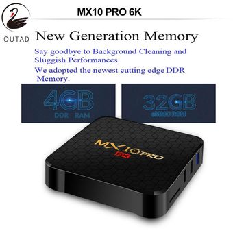 MX10 PRO LED TV Box RK3328 Quad Core 4K HDR Smart Box 2.4G  5G Wifi Caja superior 