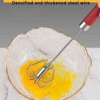 Huevo de huevo semiautomático 304 huevo de acero inoxidable batidor manual manual mezclador manual 