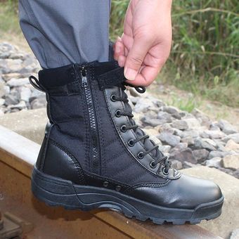 Botas TáCticas para Hombre Trabajo Al Aire Libre Botas Altas para El Desierto Botas Militares de Combate Antideslizantes Impermeables Zapatos de Seguridad Transpirables 