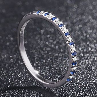 Anillos Delgados Para Mujeres Exquisito Azul Rosado Con De Anillos Delgados Para Mujeres Exquisito Azul Rosado Con De
