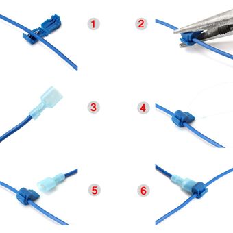 Conectores de cable rápido aislados de 5 piezas azul calib 