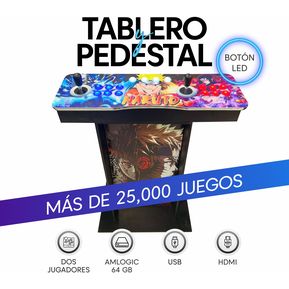 Tablero arcade multijuegos + pedestal + boton led + 25 mil titulos