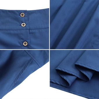 ZANZEA-faldas largas con botones para mujer vestido largo informal 