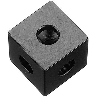 Conector de esquina de Cube Generico de tres vías para el perfil de extrusiones de aluminio-Black 