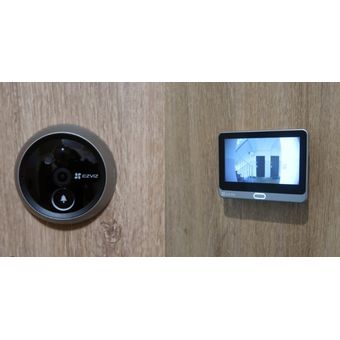 EZVIZ Cámara inalámbrica de mirilla de puerta, pantalla táctil a color de  4.3 pulgadas con duración de la batería de 3 meses, campana de puerta