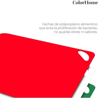 Juego de Tablas Cocina para Picar Alimentos de Plástico 3 Piezas  COLORBOARD3 ColorHome