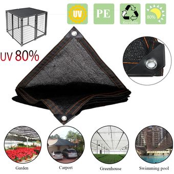 80% Parasol prueba de viento Dog Screen Protector de la perrera cajón de techo al aire libre cubierta de la jaula del animal doméstico-2x2m 