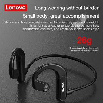 Negro Lenovo X3 Auriculares Bluetooth de conducción ósea 