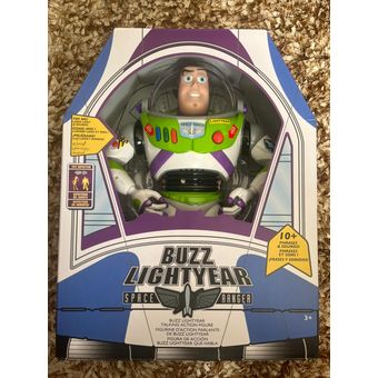  Disney Tienda oficial Buzz Lightyear figura de acción  interactiva parlante de Toy Story, cuenta con más de 10 frases en inglés,  interactúa con otras figuras y juguetes : Juguetes y Juegos