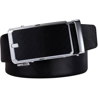 Pd-2114 Hi-tie Diseñador De Negocios Cinturón De Cuero Negro 