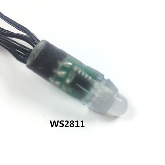 12mm cadena led de alam（#DC12V verde wire） 50 unidslote DC5V12V entrada WS2811 Módulo de píxeles 