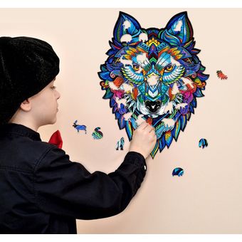 Pegatina de rompecabezas de animal en forma Única colorida DIY Etiqueta engomada del rompecabezas creativo 