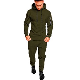 chaqueta y pantalones conjunto para correr Chándal de camuflaje para hombre #Army Green ropa deportiva de para gimnasio entrenamientos deportivos 