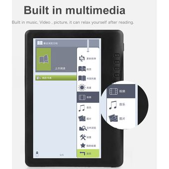 E-Reader con Pantalla a color y retroiluminada de 7 8GB 