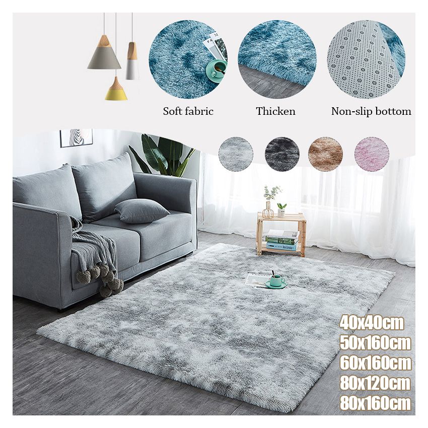 1,6 M super suave antideslizante estera del piso de la sala de estar dormitorio alfombra gris / Camel / rosa-Ligth Grey