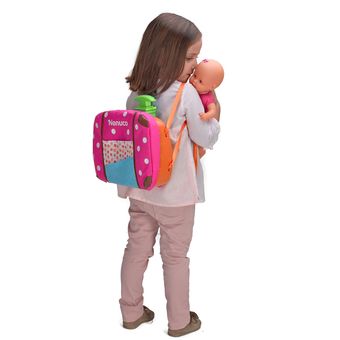 Nenuco Muñeca de bebé Always Play with Me con bolsa de viaje 2 en 1,  accesorios para bebé, muñeca de 14 pulgadas