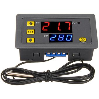 Controlador de temperatura digital LED Termostato Termómetro Control d 