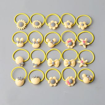 1020 Raíz de pelo de los niños anillo cabeza de pelo versión coreana el gorro con dibujos animados chica banda de goma dulce accesorios bonitos para el pelo 