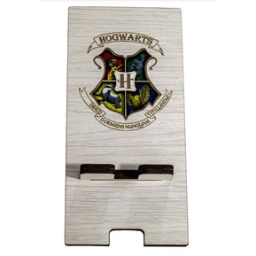 Porta Celular De Madera Decorativo Diseño de Hogwarts para Escritorio