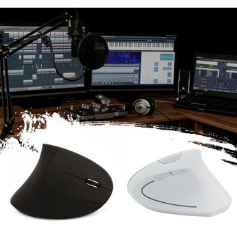 Ergonómico Vertical Wireless Mouse Notebook PC USB Mouse Inalámbrico Ahorro de energía 