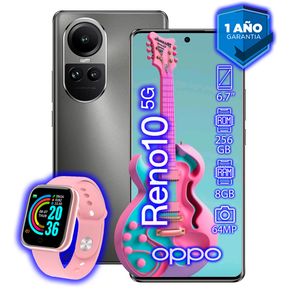 Celular Oppo Reno10 5G - 256GB 8GB - Gris - Año de Garantia + Smart