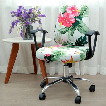 Fundas elásticas para sillas de oficina,cubierta de asiento de ordenador giratoria antisuciedad,fundas extraíbles para sillas de oficina,2 unidsset #27 