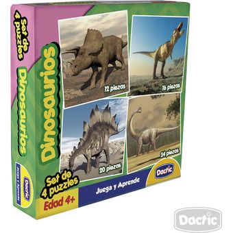 Puzzle Dinosaurio Cartón 4u 