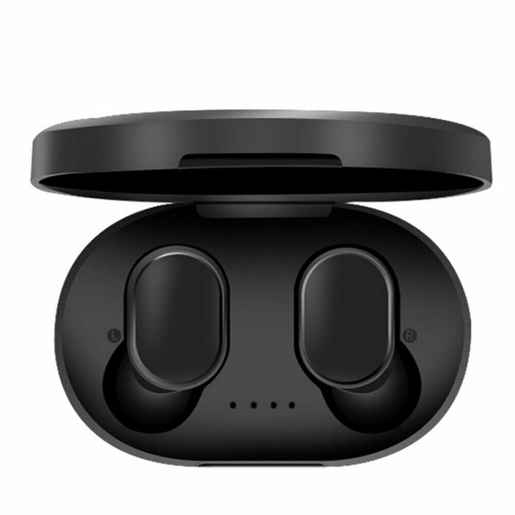 Audífonos Bluetooth Sport Con Caja De Carga A6S Negros