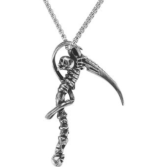 Colares Masculinos De Aço Inoxidável Gothic Sickle Grim Reap