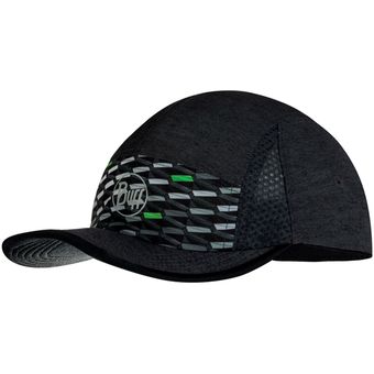 Gorra negra técnica logo reflectante, Accesorios deportivos de mujer