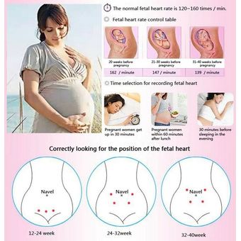 Monitor de latido del corazón De Doppler Fetal Prenatal para bebés 
