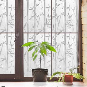 Película decorativa para vidrios diseño Bambú 120cms X 1mt Vinilo ventanas