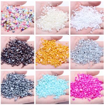 Varios Colores Una Variedad De Tamaños Perlas De Plástico 