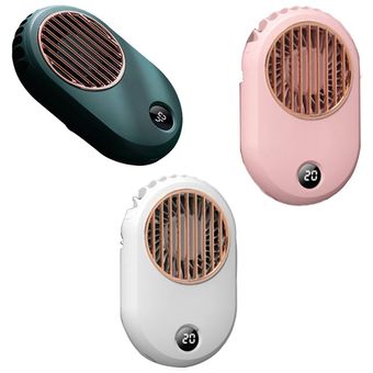Pantalla Digital Colgante Cuello ventilador USB que cuelga del cuello mini portátil silencioso ventilador 