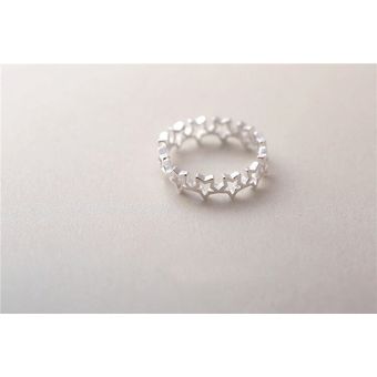 Personalidad Exagerada 925 Anillo De Actriz Hueca De Plata 