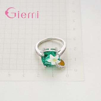 Diseño De Flores Exquisitas De Plata Esterlina 925 Con De De 