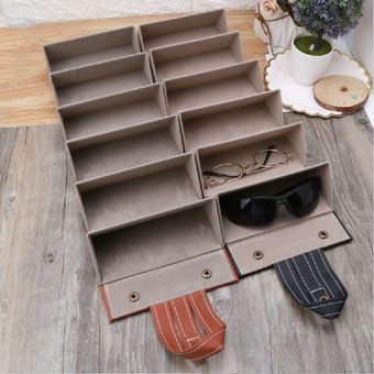 Estuche organizador de gafas lentes de 5 puestos plegable