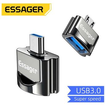 Adaptador OTG USB 3.0 Macho a USB Tipo C Hembra Essager ESSAGER